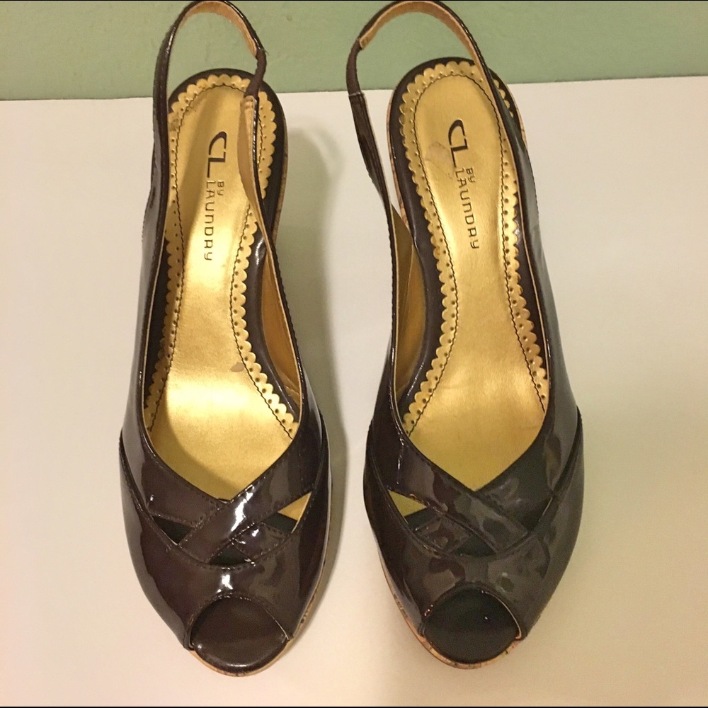 Chinese Laundry Brown Cork Wedges
